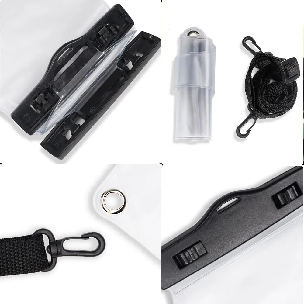 6 fundas universales impermeables para radio de dos vías, portátil, a prueba de lluvia, con correa ajustable, compatible con Motorola Kenwood Midland UV-3R UV-5R PX-888 Walkie Talkie Radio (blanco)
