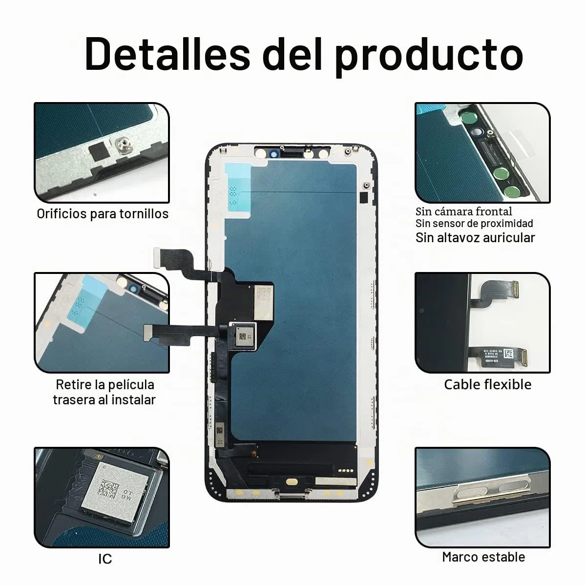Dinow Pantalla LCD para iPhone XS MAX Reemplazo 6.5",3D Touch Pantalla LCD digitalizador Conjunto Completo + Herramientas de reparación + Protector de Pantalla