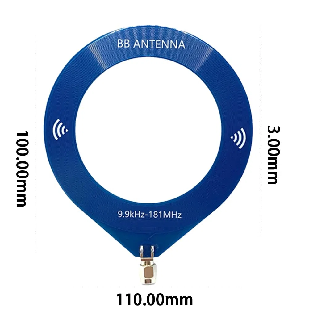 Mini antena, rango de frecuencia de 9,9 kHz a 181 MHz, interfaz de pin SMA para una mejor comunicación por radio