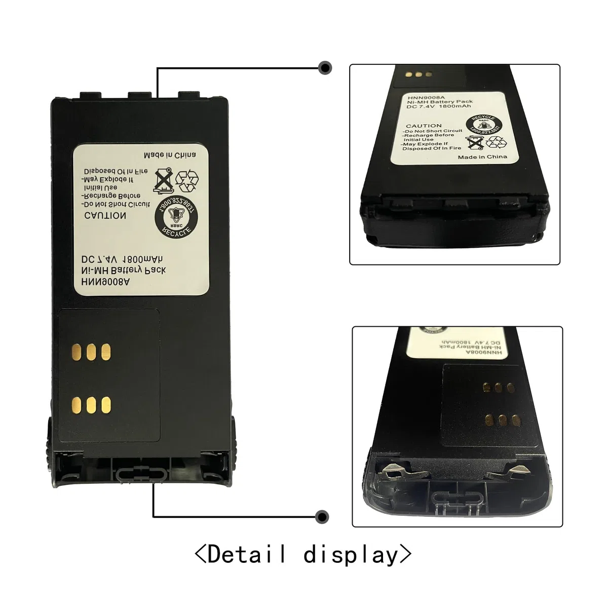 1600mAh HNN9008A HNN9009A Ni-MH Batería para Motorola HT750 HT1250 GP320 GP330 GP328 GP338 GP340 GP360 GP380