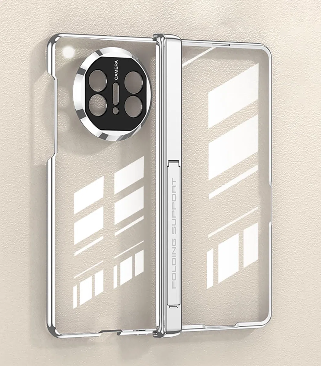 Funda COQUE para Huawei Mate X5 Phone Shell,Ultra Delgada Phantom Transparent Colorful Border Case,Funda Plegable del teléfono para Huawei Mate X5-Plata