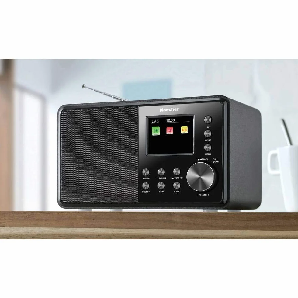 Karcher Dab 3000 Radio Dab+ FM RDS Auxiliar Despertador Alarma Dual Cocina Negro