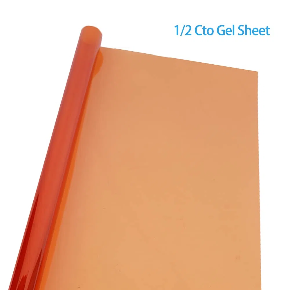 Hoja de gel de color naranja de 40 x 50 cm, Full CTO, 1/2 CTO, 1/4 CTO, filtro de color para iluminación de fotografía de estudio fotográfico, linterna LED