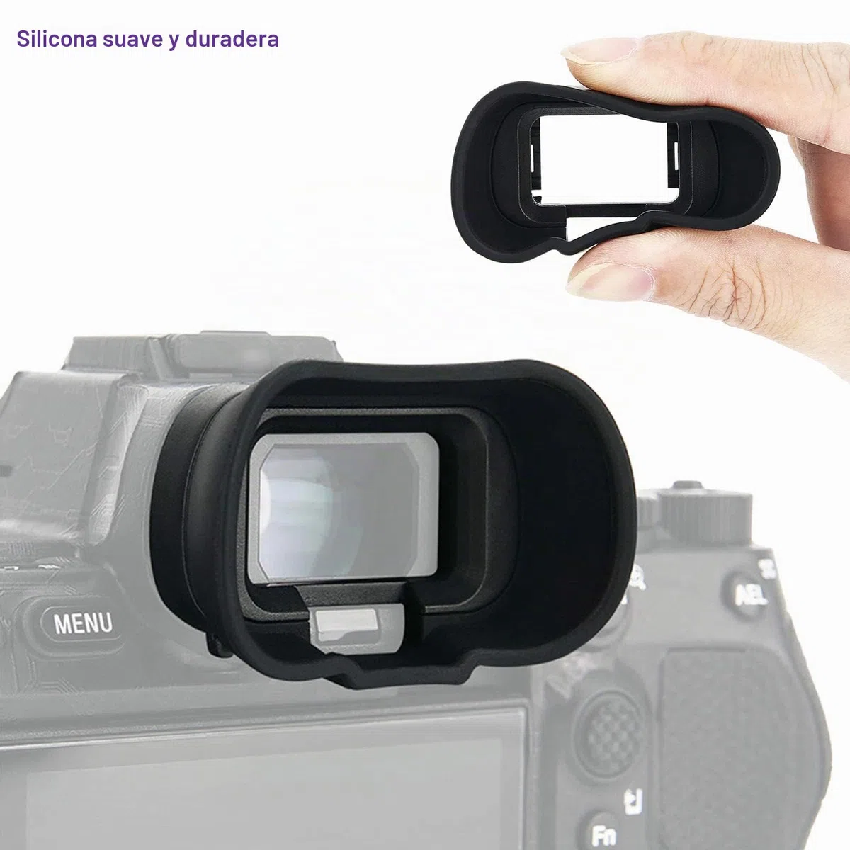 Ocular de Silicona Suave Tipo Extendido para Sony A1 A1II A9III A7RV A7SIII A7IV A7V ILCE-1 ILCE-1M2 ILCE-9M3 ILCE-7RM5 ILCE-7SM3 ILCE-7M4 ILCE-7M5 Reemplaza Sony FDA-EP19 FDA-EP21 Eyecup