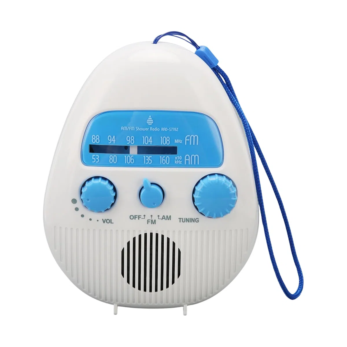 Radio de Ducha Impermeable en Radio de Ducha Inalámbrica de FM Colgante Operada con la Batería con Altavoz Construido para Baños Afuera