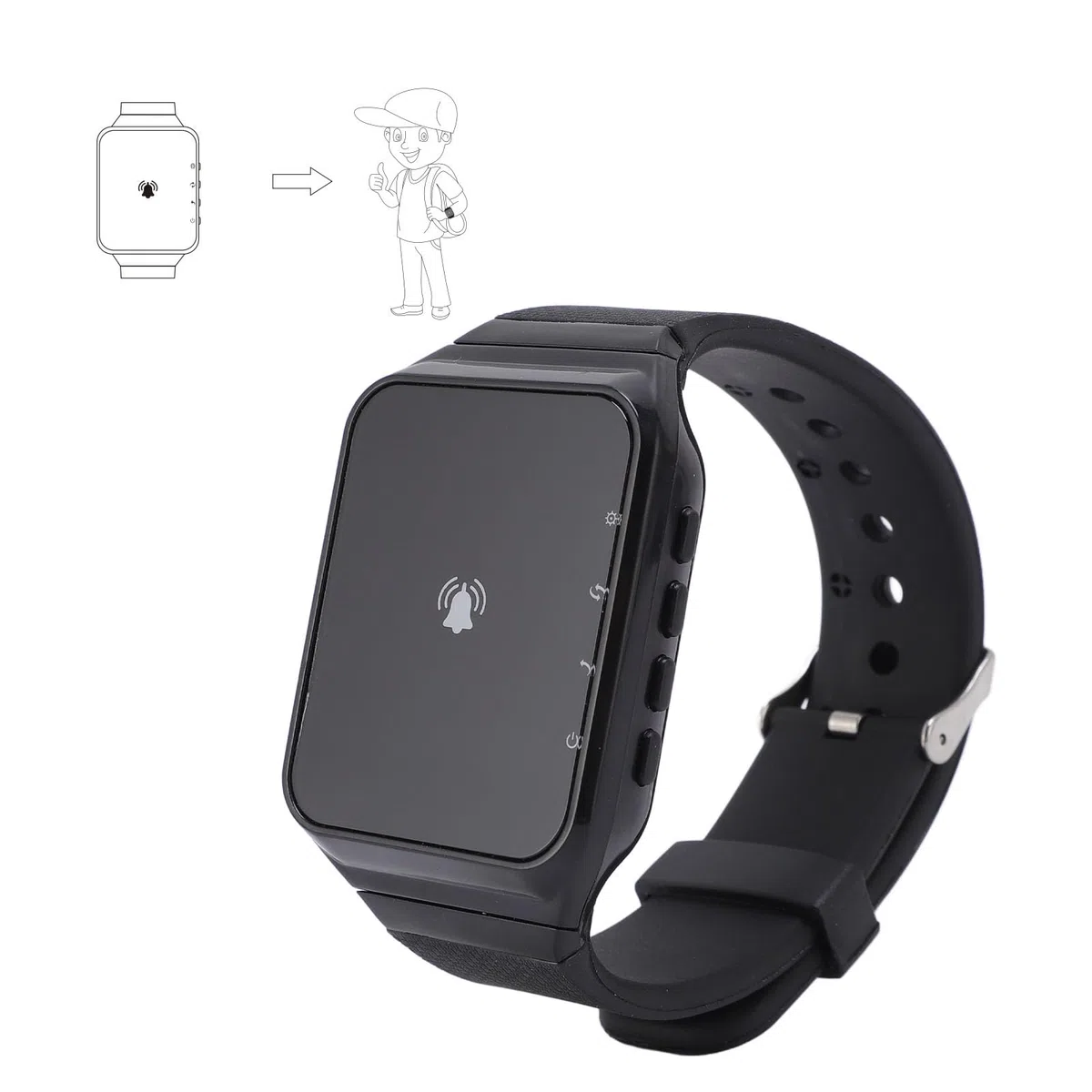 VBESTLIFE Sistemas de Llamadas Inalámbricas, RF Pager Conjunto con Alerta de Timbre de Vibración Intermitente, Recargable, para la Fábrica de Restaurantes en el Hogar
