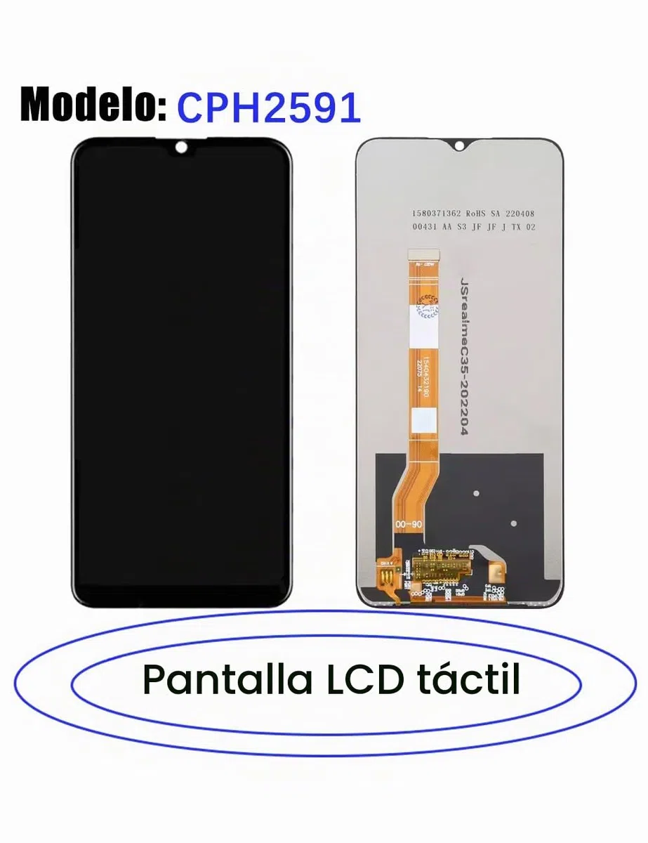 Pantalla de repuesto para pantalla LCD Oppo A18, CPH2591, kit de piezas de reparación