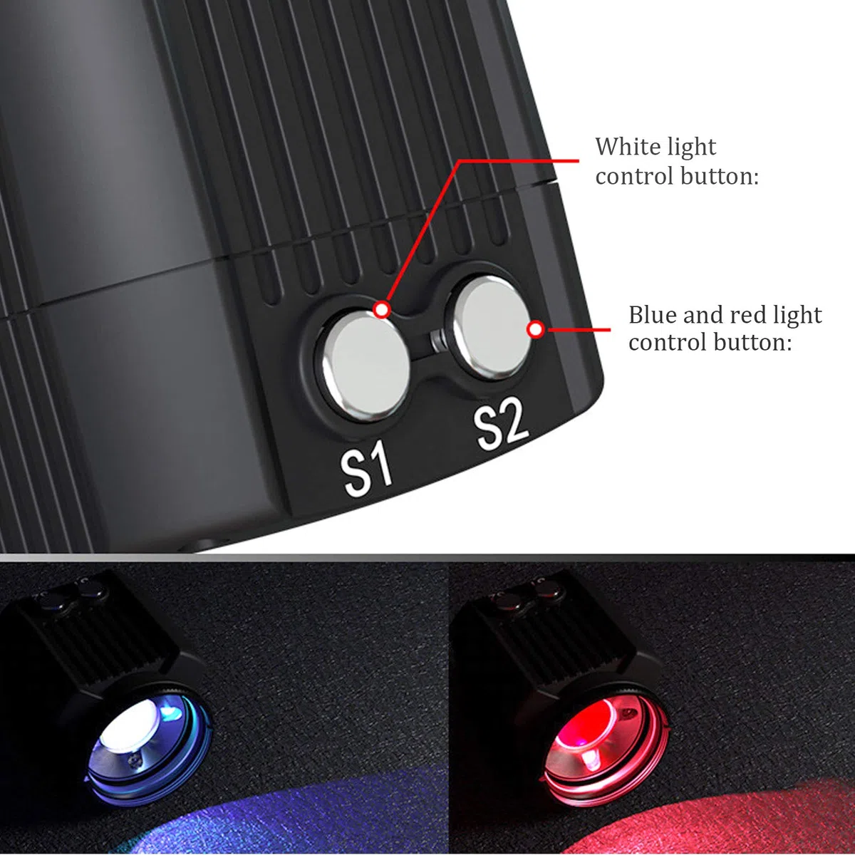 Luz de Buceo, Luz de Noche de Relleno de Luz de Video LED Impermeable Regulable, Luz de Video LED de Cámara Subacuática de 60 M, Luz de Fotografía Subacuática de Buceo de 7500K
