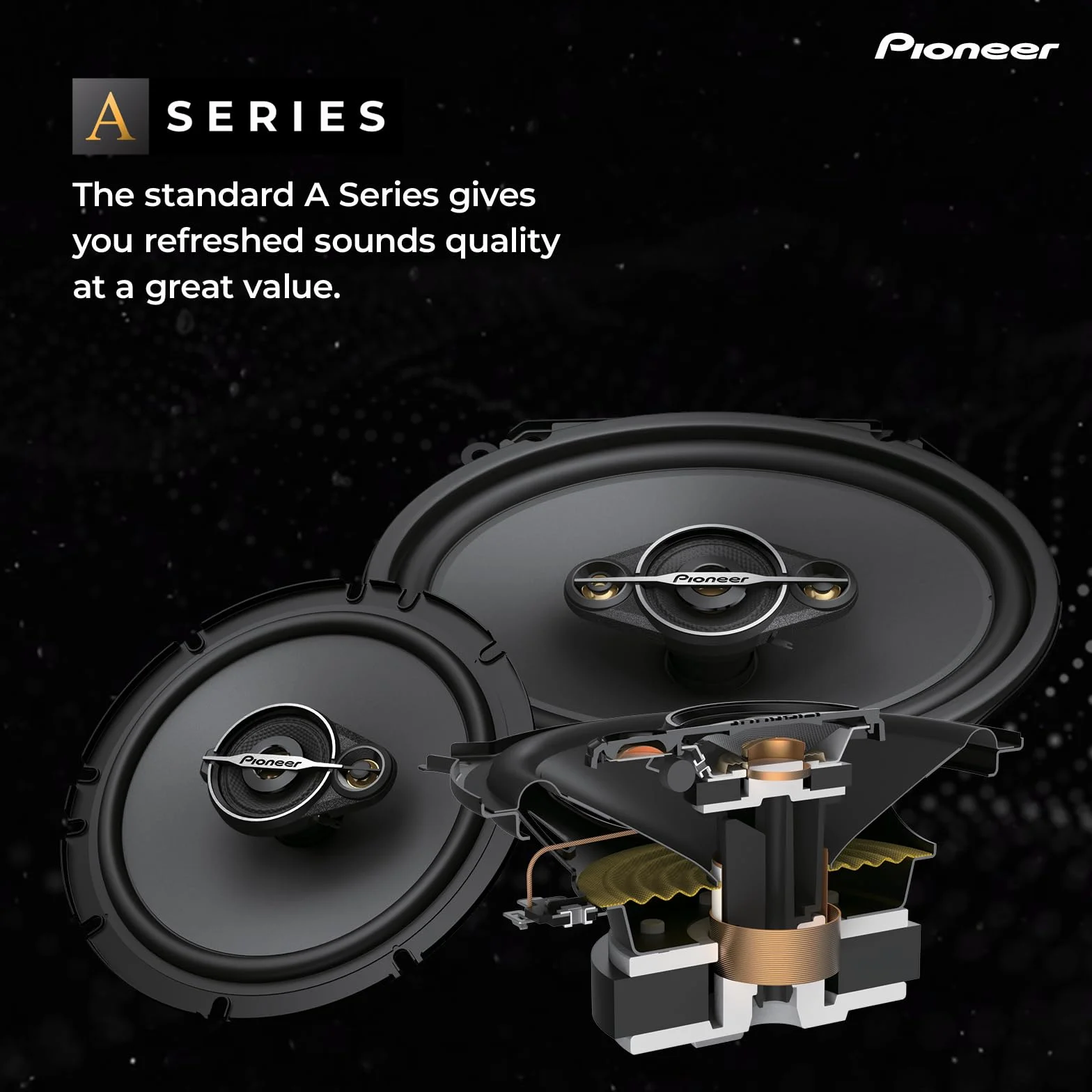 PIONEER TS-A6881F - Altavoces coaxiales de 4 vías de 6 x 8 Pulgadas (350 W)