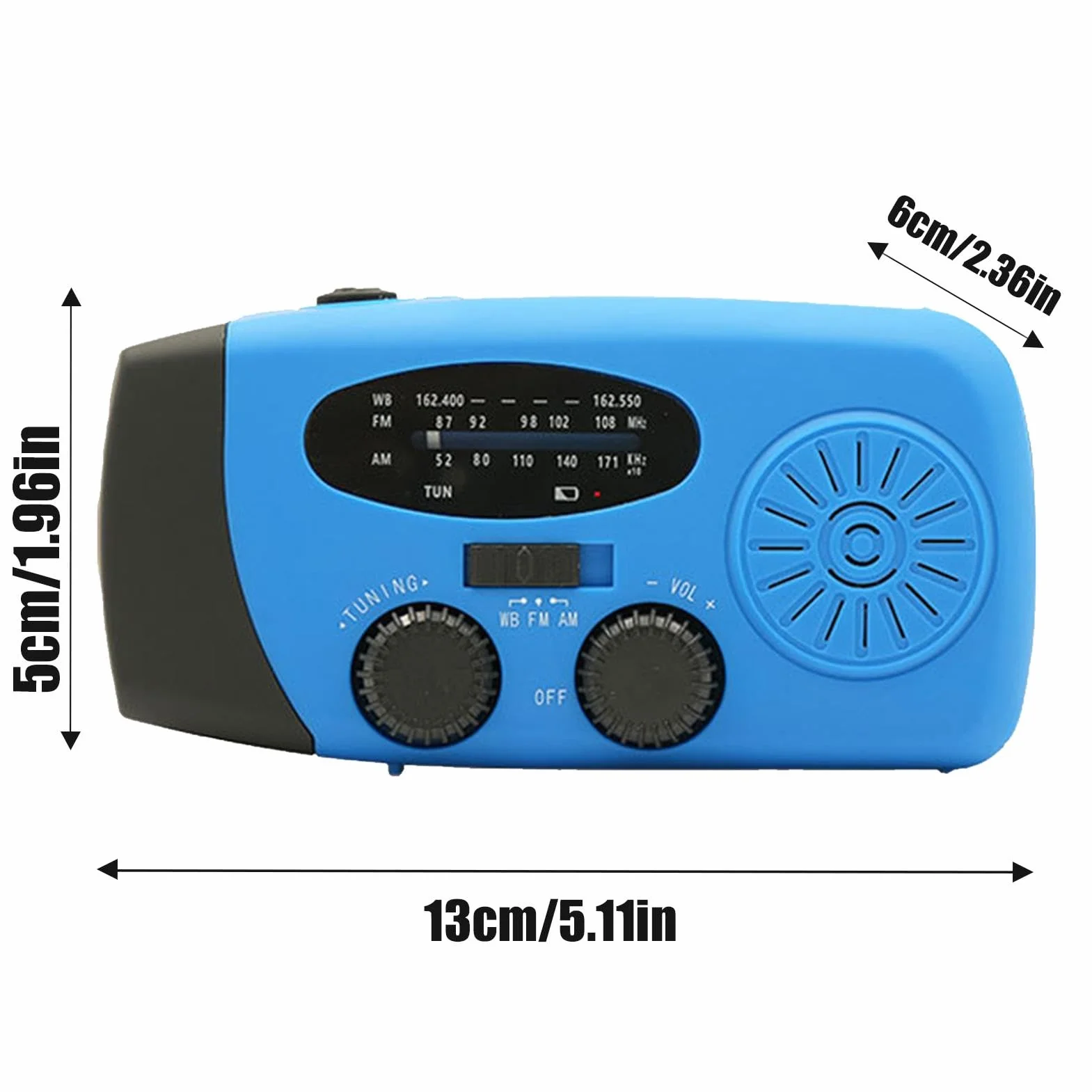 Radio Solar, manivela de Radio meteorológica,Radio portátil - Radio meteorológica, Radio Solar portátil, Linterna LED para Correr, Caminar, casa, Supervivencia, Camping