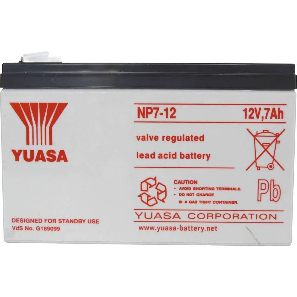 NP7-12 12v 7Ah 20HR Yuasa Lead Acid Rechargeable Battery by Yuasa