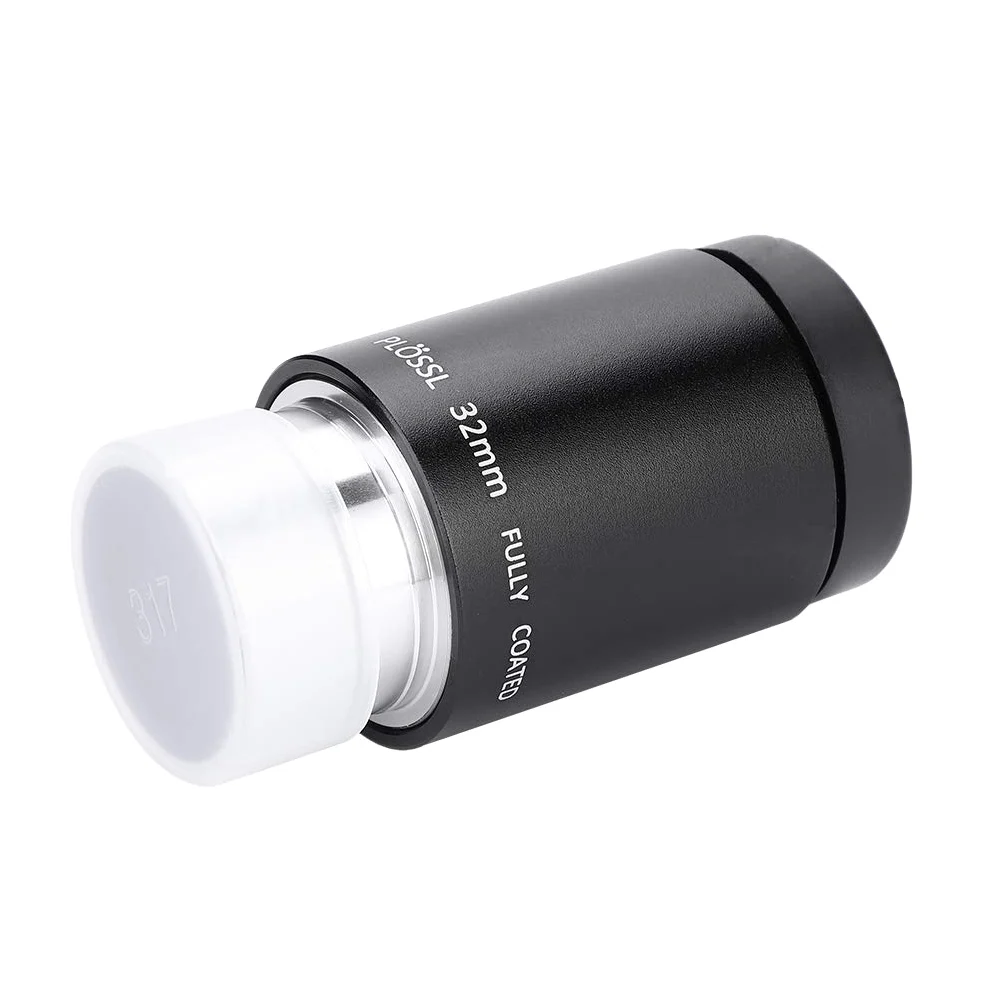 Astronomía Telescopio Lente Plossl Ocular Lente 32 mm con rosca de filtro de 1.25 ", 32 mm Ocular telescopio Plossl Multi-recubierto con interfaz 1.25"/31.7 mm, Vista de campo de 52 grados