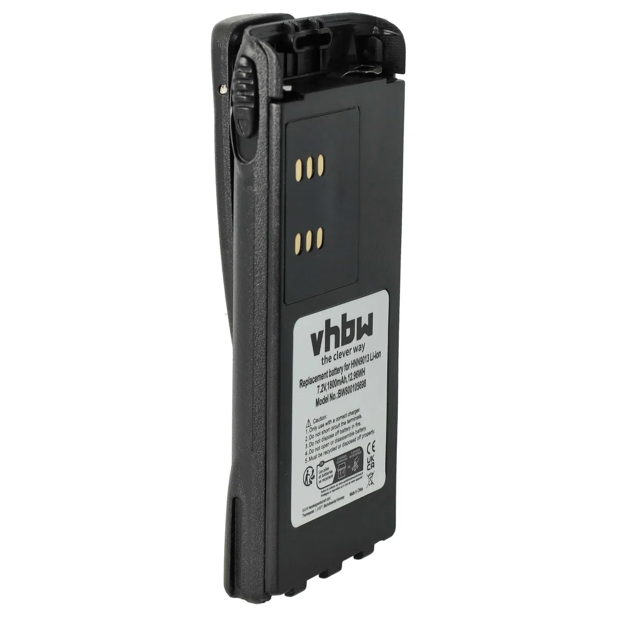 vhbw Batería Recargable Compatible con Motorola GP340, GP360, GP380, GP540, GP580, GP640, GP680 Radio (1800 mAh, 7,2 V, Li-Ion)
