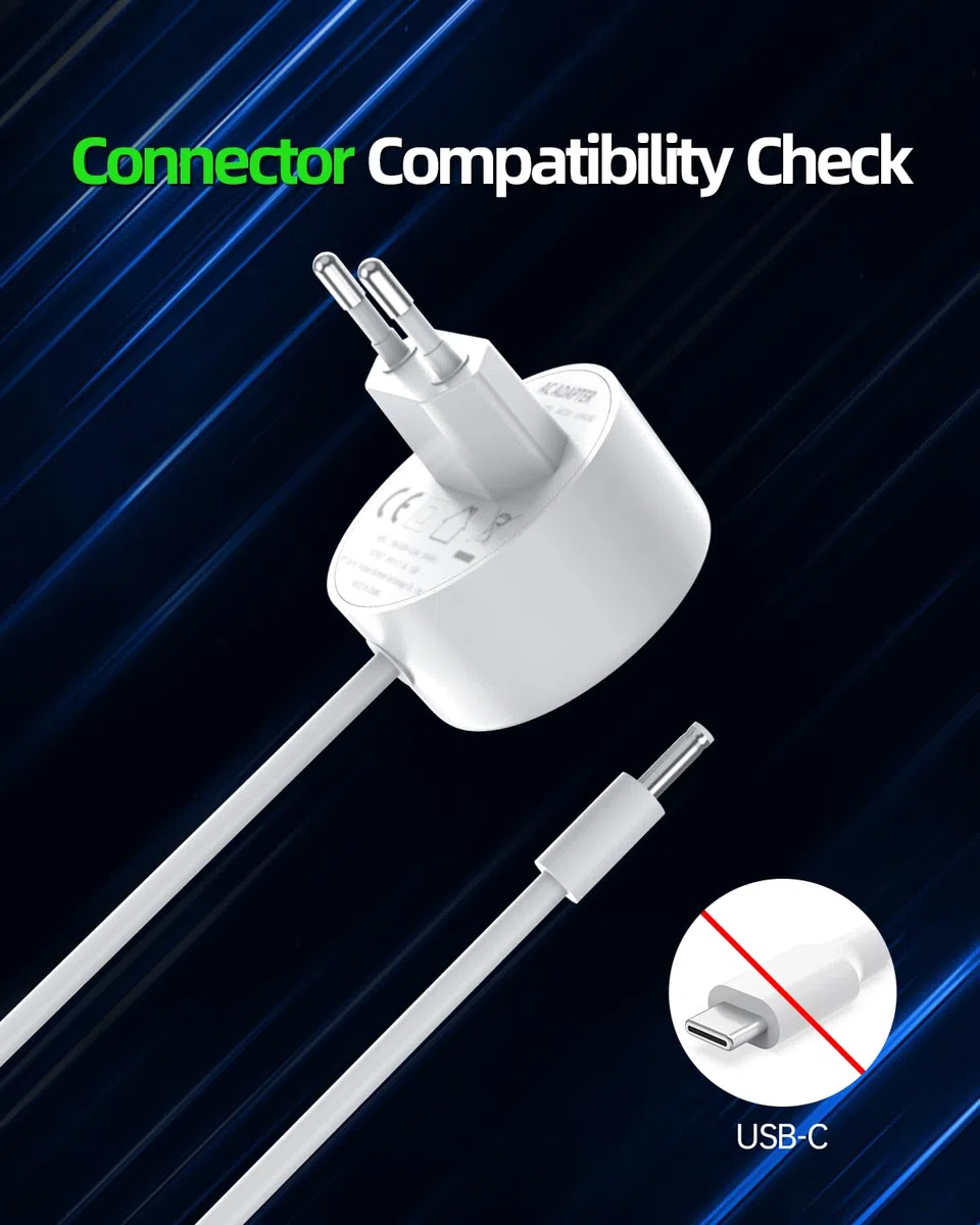 15W Cargador Compatible con Google Nest Hub, Nest Mini 2.ª Generación, Nest-WiFi AC2200 2.ª Generación Routeur