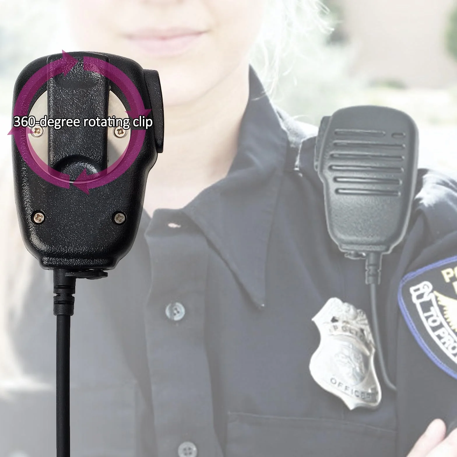 HYS Micrófono de mano compatible con emisoras de radio President Randy III CB | Micrófono de altavoz apto para radios Randy 3 | con botón PTT