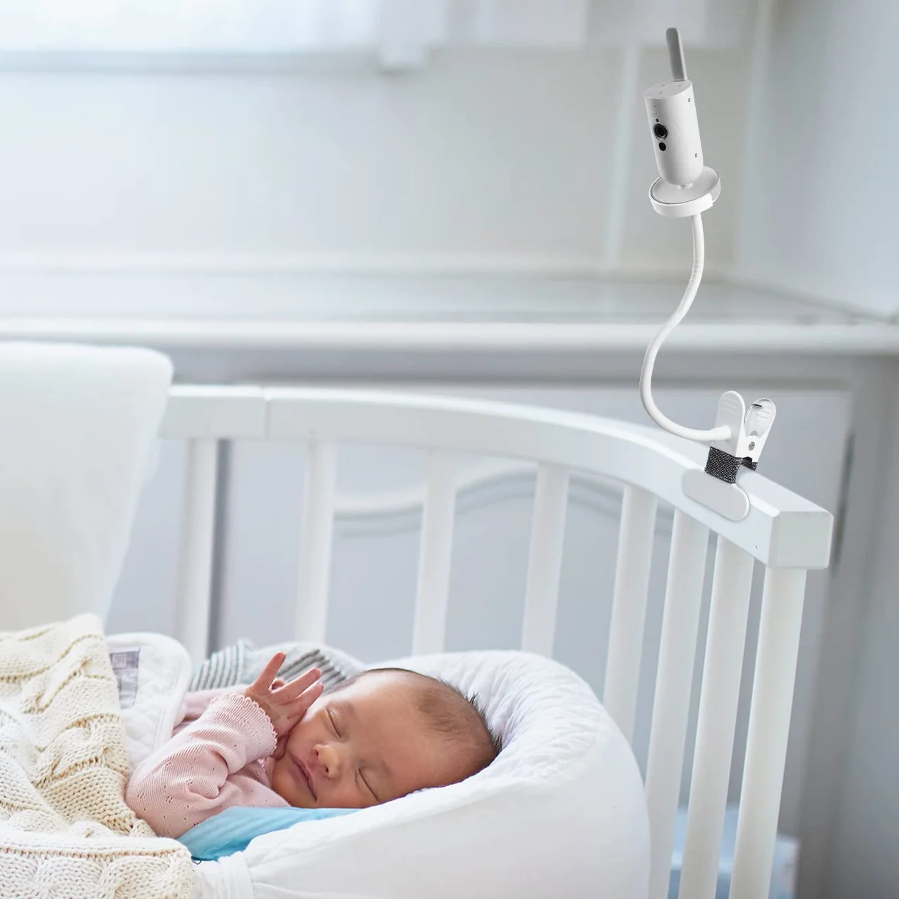 BECEMURU Soporte para monitor Philips Avent Connected SCD951/26 SCD973/26 SCD923/26 SCD923/26, soporte flexible con clip para monitores Philips Avent Connected