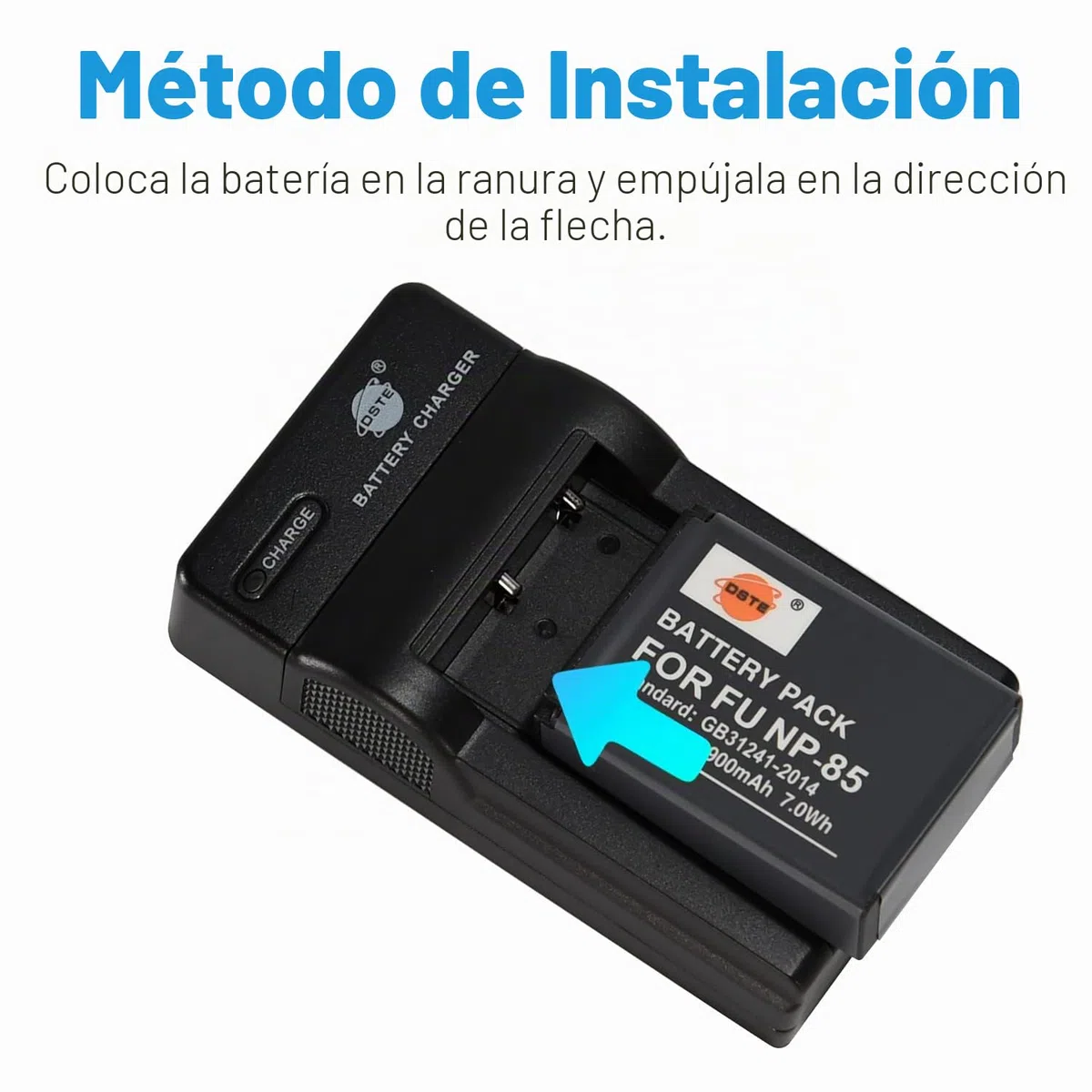 DSTE 2pcs NP-85 Batería y Cargador para cámara Fujifilm FinePix S1 SL240 SL245 SL260 SL280 SL300 SL305 SL1000