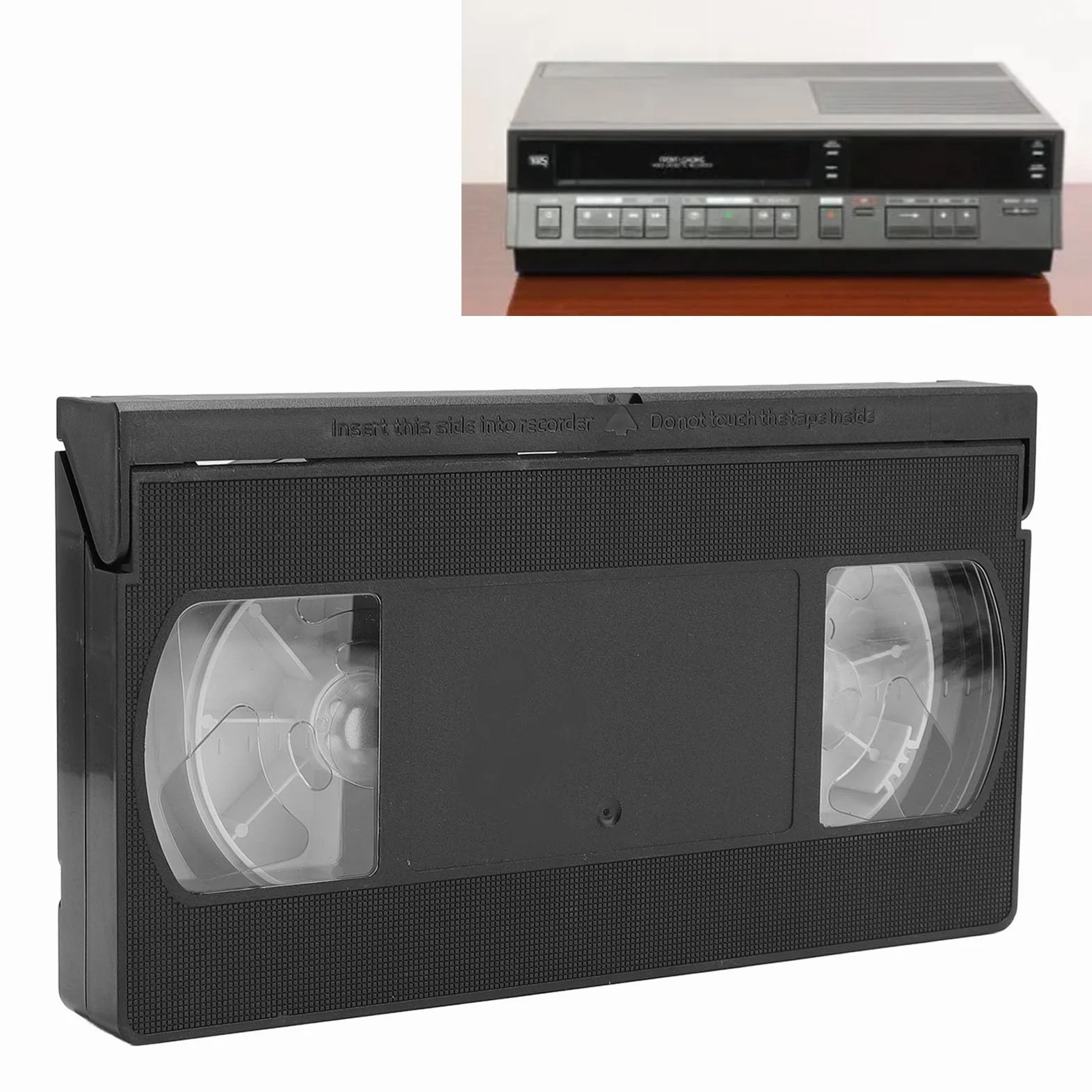 VCR Cleaner Cleaner Cleaner, Cleaner de Cabezal de Video Reutilizable para Reproductores VHS/VCR, Tecnología Seca, No Se Requiere Fluido