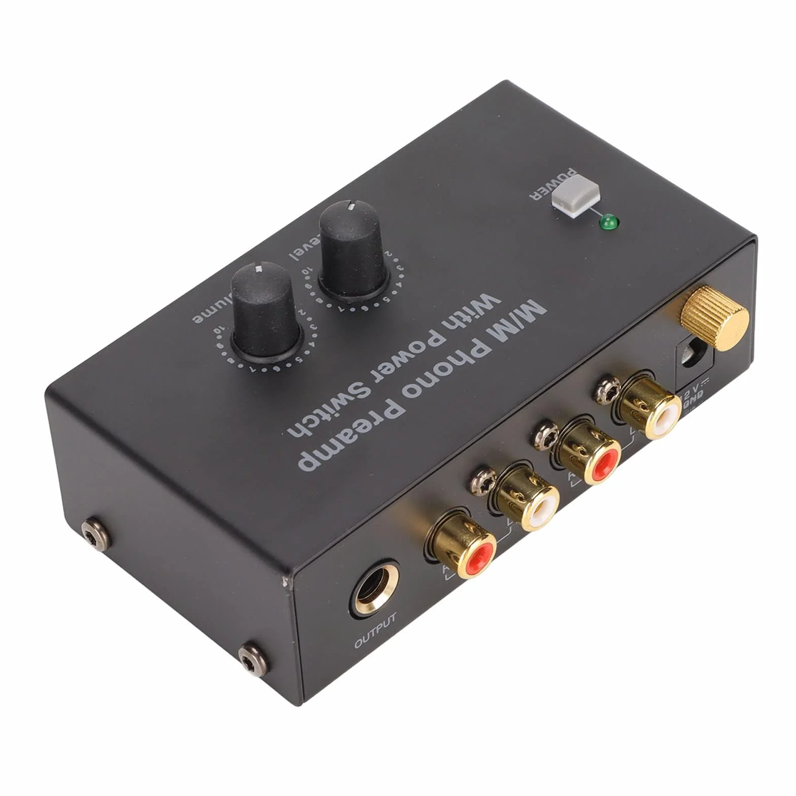Preamplificador de Tocadiscos PP500P Phono, Mini Preamplificador de Fonógrafo Estéreo de Audio Electrónico, Salida de Entrada Preamplificador para Tocadiscos Tocadiscos