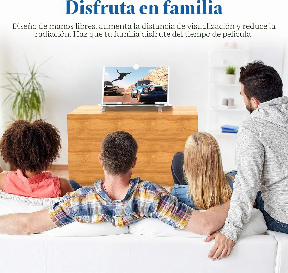 Yongheng 14 Pulgadas Lupa para móvil, Lupa de Pantalla de teléfono Anti 3D, Soporte Plegable portátil, Adecuado para Videos y Juegos, Compatible con Todos los teléfonos Inteligentes