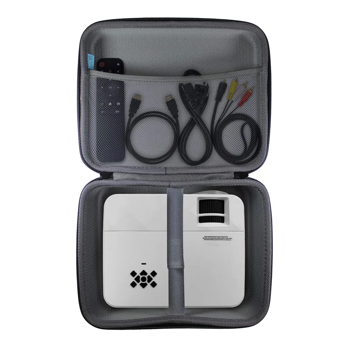 TUDIA Funda rígida vacía de EVA para almacenamiento fácil de transportar compatible con el mini proyector TopVision 2400Lux, funda portátil para mini proyectores y accesorios