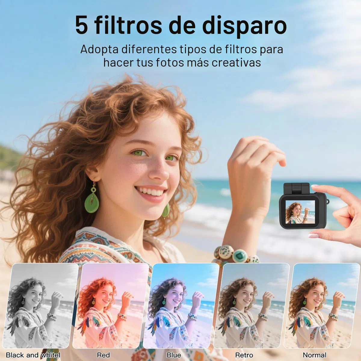 Mini Cámara Digital 1080P FHD,Mini Camara Retro con Pantalla 1.4", Tarjeta SD 32GB Incluida, Cámara Llavero Ideal para Estudiantes, Principiantes, Regalo De Cumpleaños Y Graduación(Negra)