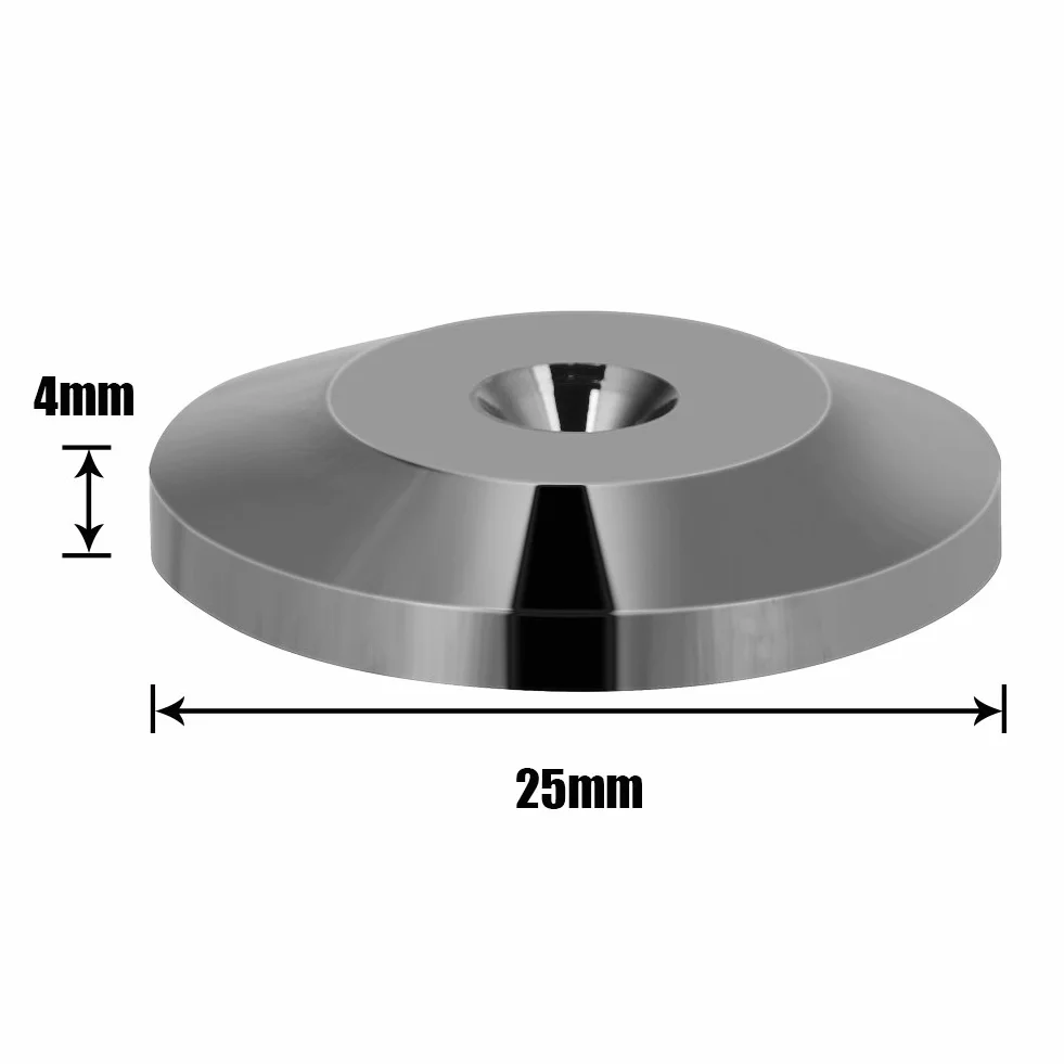 Universal de Cobre Altavoz Espigas Almohadillas Base Choque Almohadilla Aislamiento Pies Base Cono Esteras Disco de Piso,8 Piezas 25 x 4 mm[Gray]