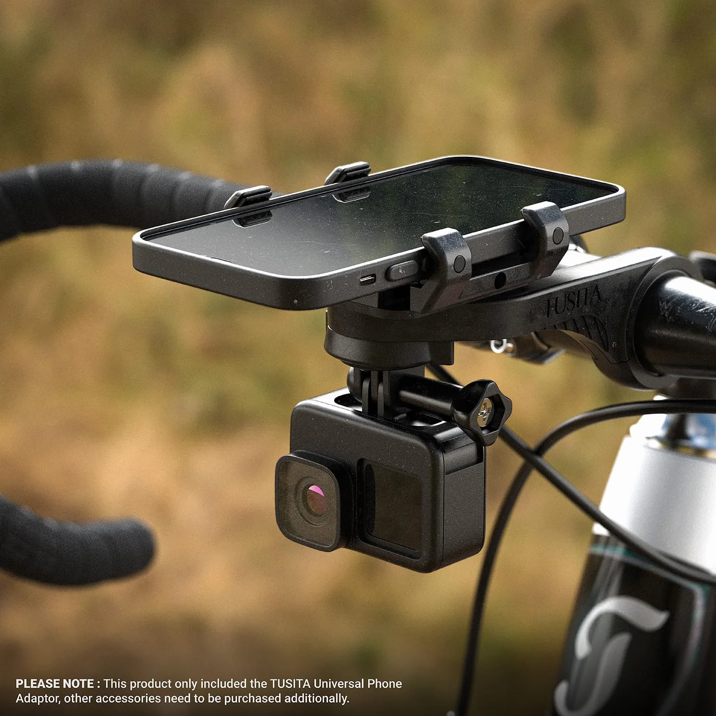 TUSITA Soporte para Teléfono Móvil para Bicicleta Compatible con Garmin Mount, 4.0"-6.9"