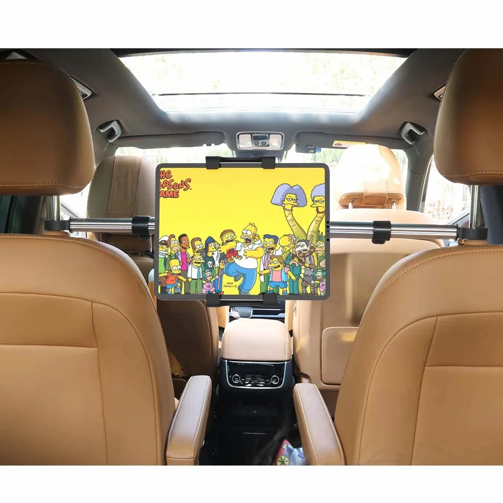 Soporte Tablet Coche Reposacabezas para 4.7-12.9'' iPad Movil, Niños Porta Tablet Coche Asiento Trasero para iPad Pro 12.9 10.5 9.7 Air Mini, Samsung Galaxy Tab, Kindle Fire HD, iPhone etc