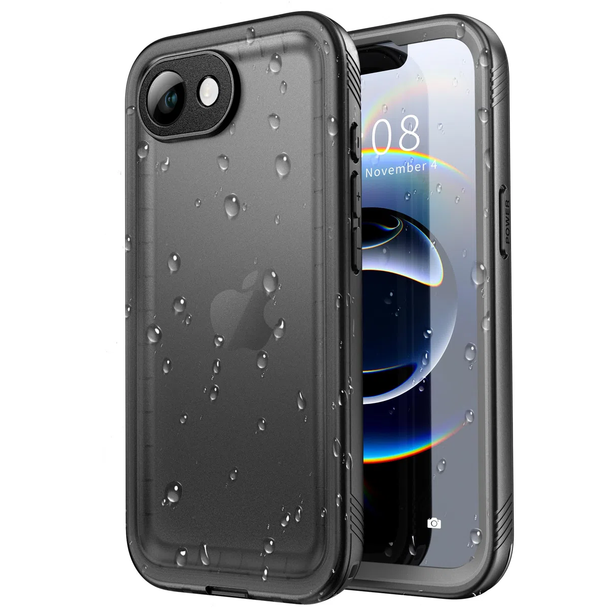 SPORTLINK Funda para iPhone Impermeable - 360 Antigolpes Militar IP68 Waterproof Carcasa Antipolvo Acuatica Agua con Pantalla/Camara Protección para iPhone 16e/17e 6.1", Negro