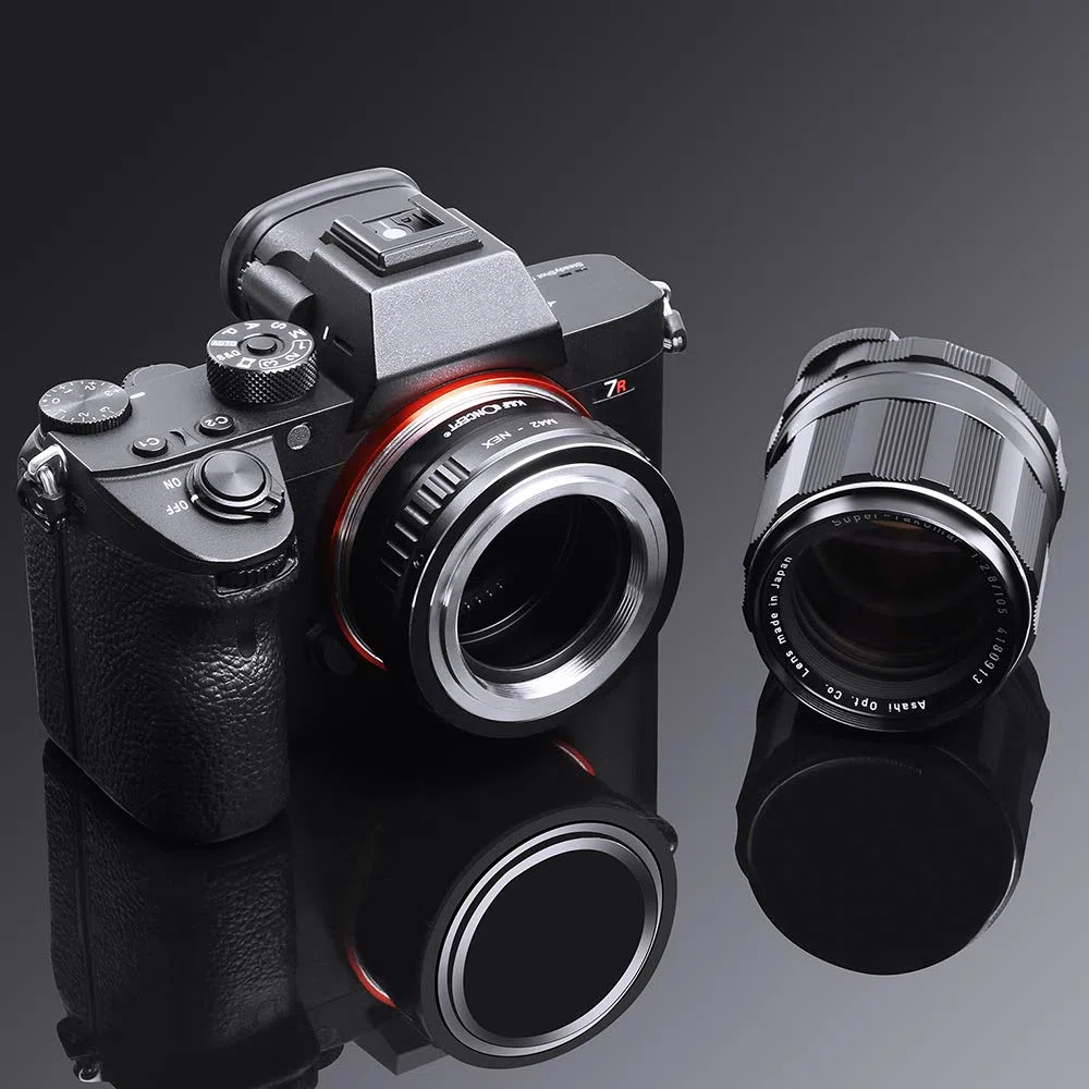 K&F CONCEPT - Adaptador de Enfoque Manual, Compatible con Objetivos Lentes M42 y Cuerpos de Cámara Sony Alpha NEX E-Mount Cámara Adaptador Sony Alpha NEX-7 NEX-6 NEX-5N NEX-5