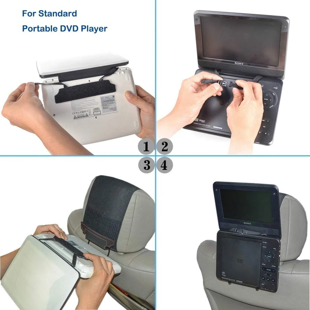 TFY - Soporte para reposacabezas de coche para reproductor de DVD portátil