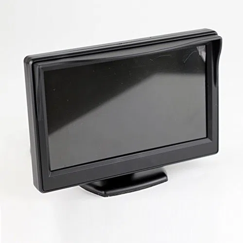 4.3" Auto Coche Camión Monitor LCD Pantalla Dash Montaje Estar, 12-24 Ancha Entrada Universal para Camión Auto 2 RCA Video Entrada para Reserva Cámara / Vista trasera / DVD / Media Player
