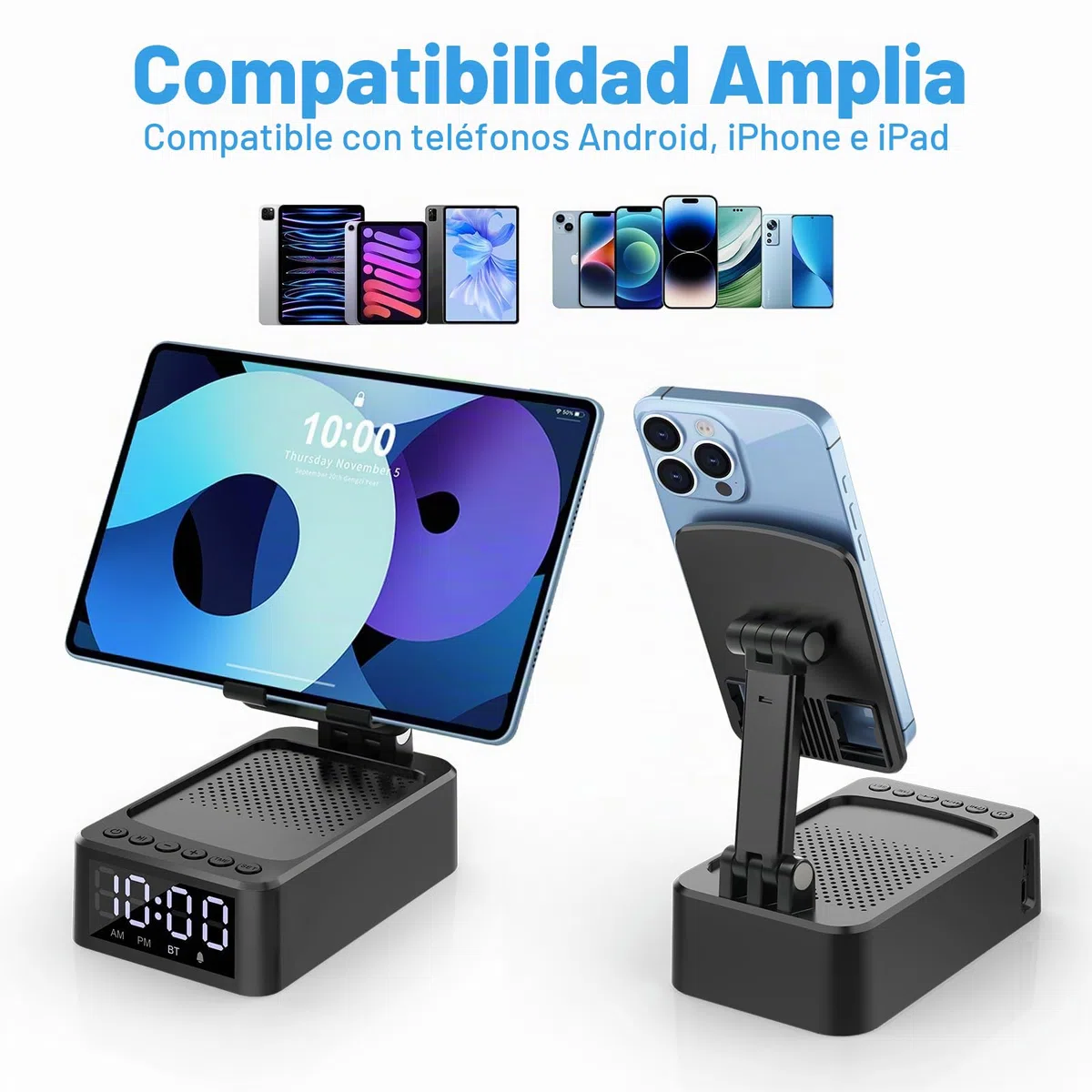 ZOOI Regalos Originales para Hombre, Regalos para Hombre, Altavoz Bluetooth con Soporte para Teléfono, Regalo Padre Original, Regalo Cumpleaños Hombr e, Gadgets Tecnologicos