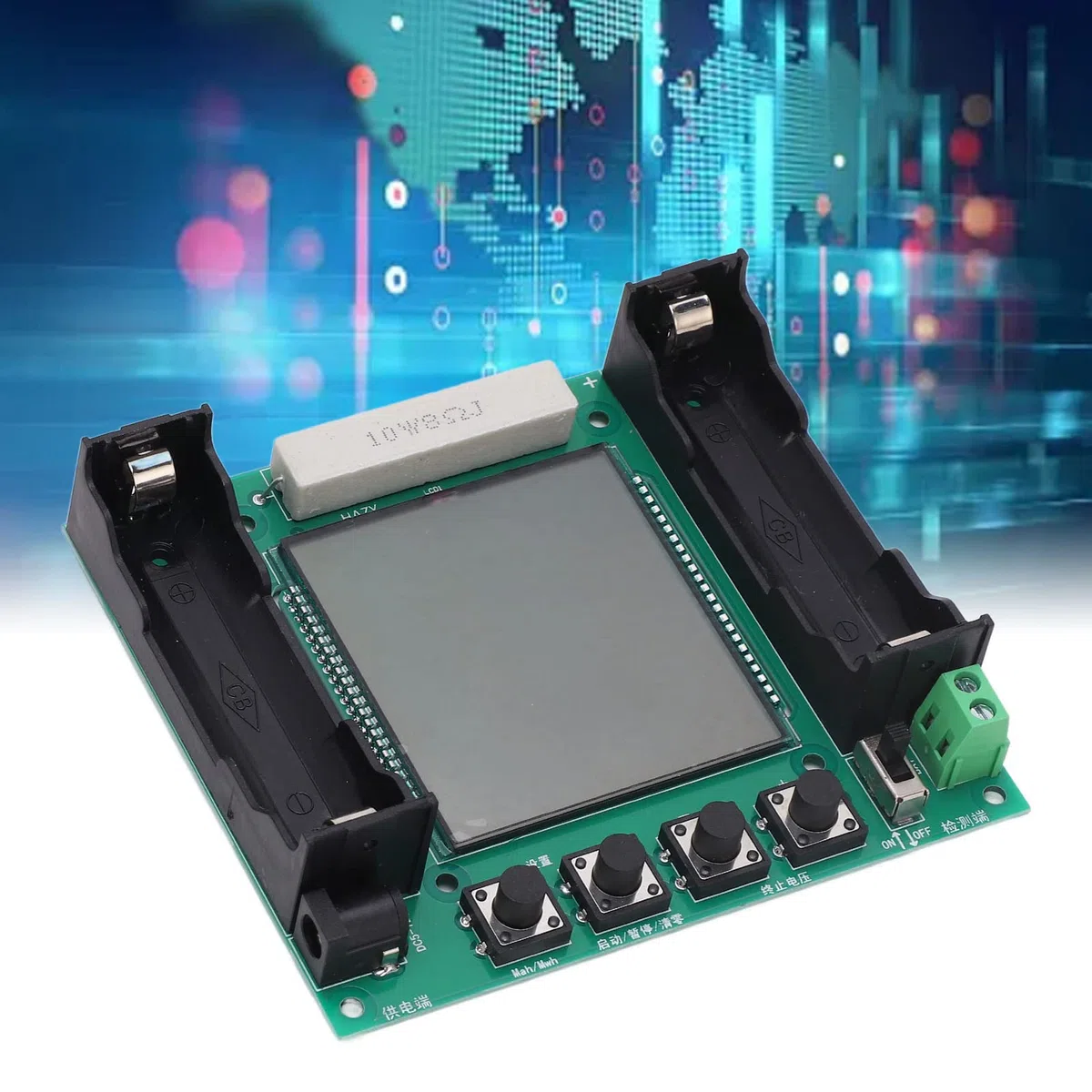 Probador de capacidad de batería de litio, medidor de capacidad real de descarga de batería de litio, módulo de medición digital MaH MwH de alta precisión para 18650 XH M239