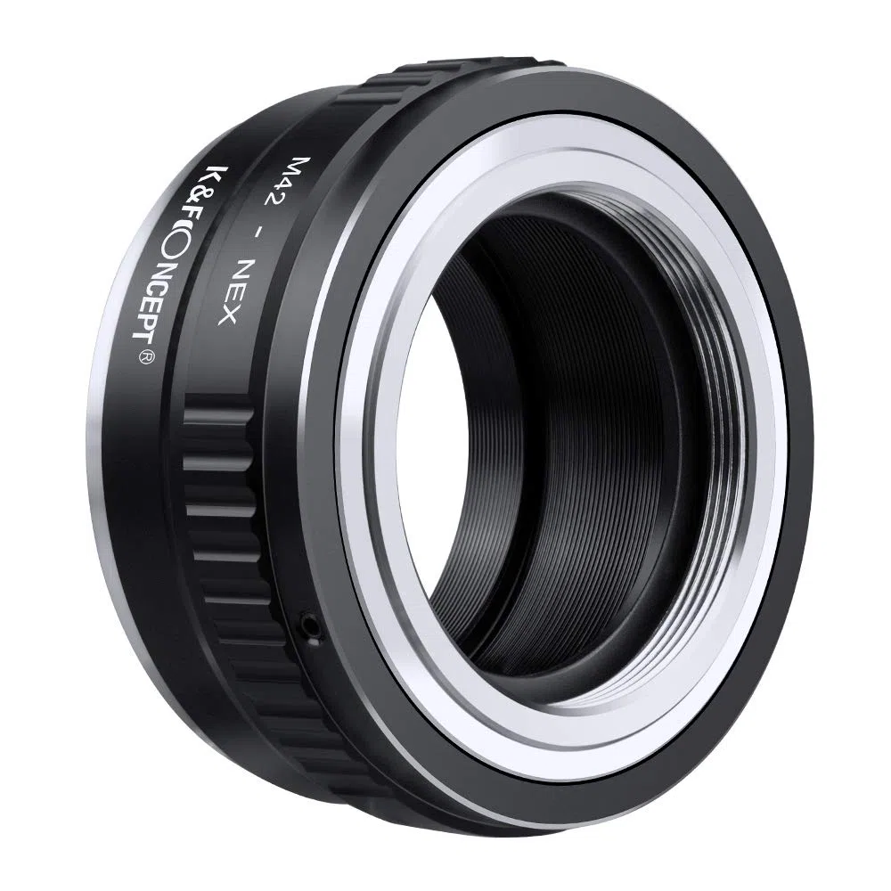 K&F CONCEPT - Adaptador de Enfoque Manual, Compatible con Objetivos Lentes M42 y Cuerpos de Cámara Sony Alpha NEX E-Mount Cámara Adaptador Sony Alpha NEX-7 NEX-6 NEX-5N NEX-5