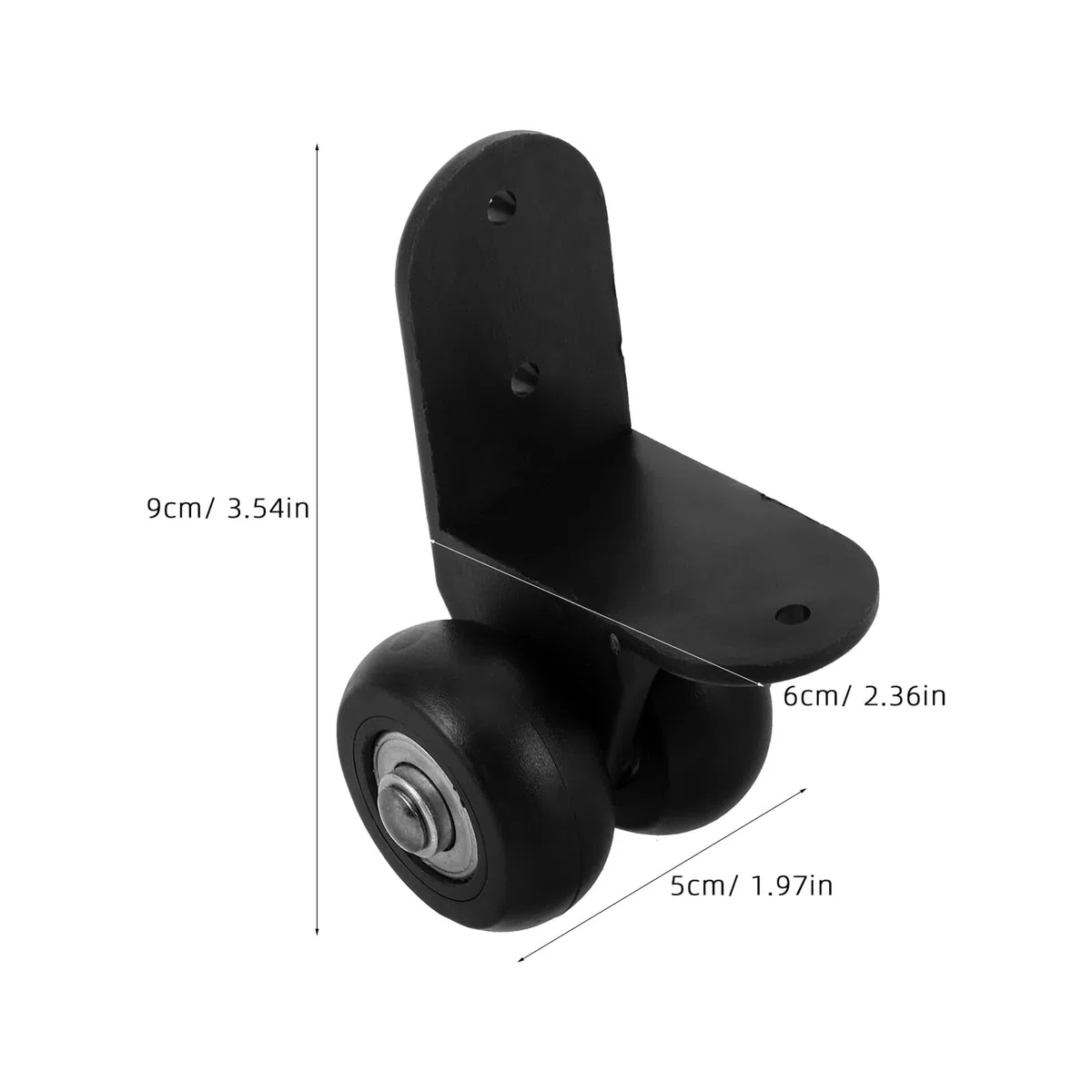 Rueda Giratoria Para Altavoz Kit De Reparación De Ruedas Para Equipaje Ruedas De Carro De Audio Placa En L Recambios Para Maletas Y Trolley 3.54X2.36X1.96In 1 Par
