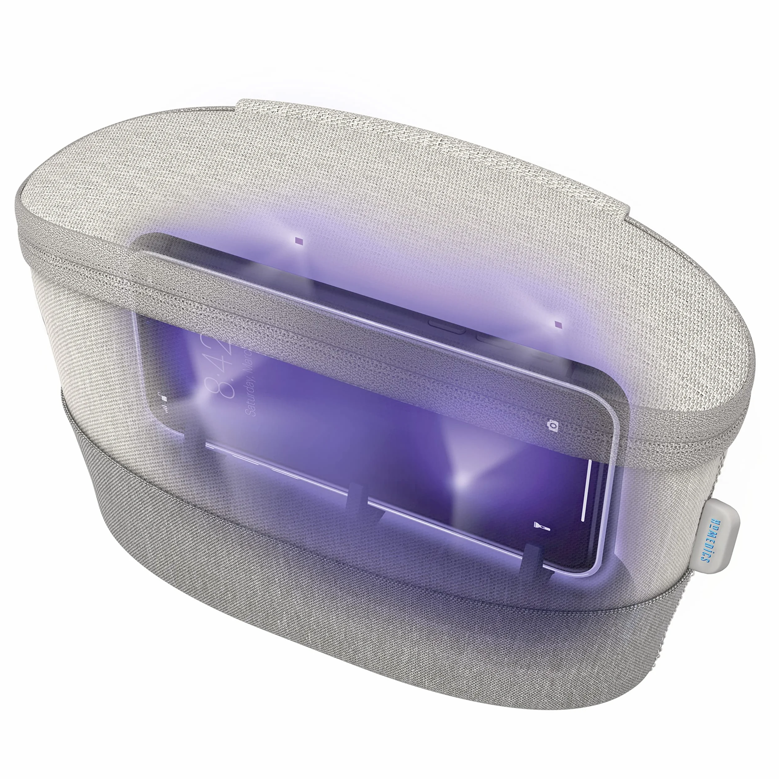HoMedics ESTERILIZADOR portátil con desifección rayos UV, Elimina hasta el 99.9 por ciento de bacterias y virus, Libre de mercurio y productos químicos