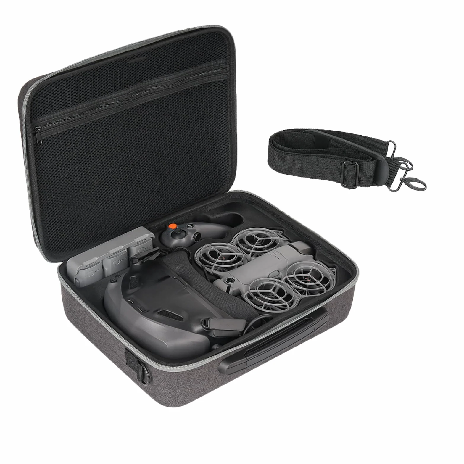 Bolsa de Almacenamiento Rígida para dji Neo 2 Motion Fly More Combo Funda de Transporte para dji Goggles N3 Funda Caja Protectora Anticaídas y Antirrayaduras con Correa para el Hombro