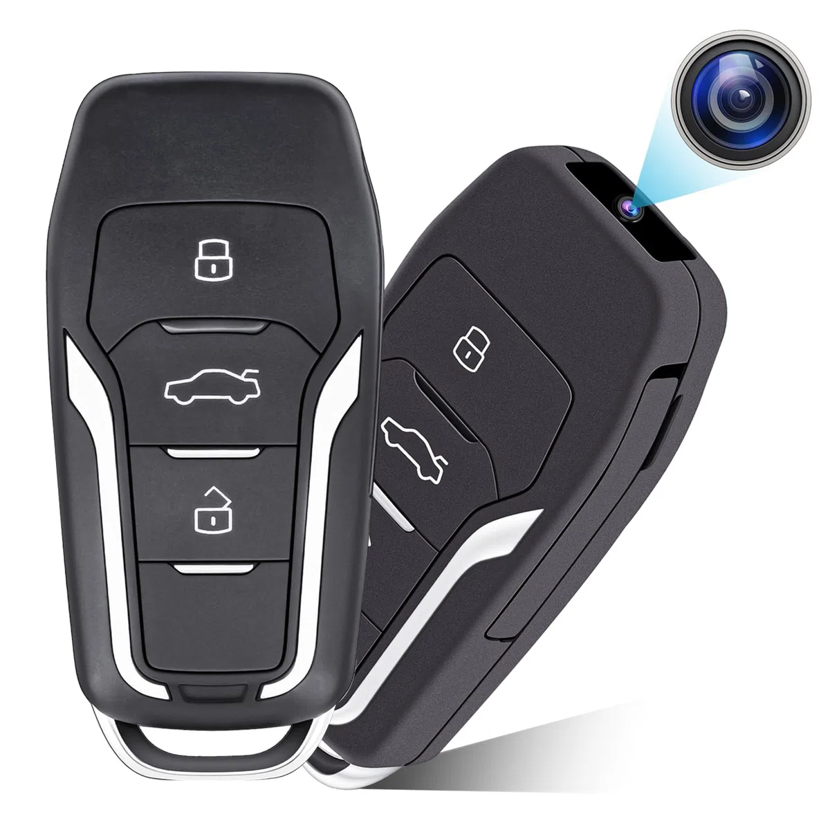 HGYGHO 64GB Mini Cámara Llave del Coche, Cámara de Vídeo Pequeña 1080P Portátil Mini Cámaras de Vigilancia Car Key, Micro Cámara de Seguridad con Detección de Movimiento para el Hogar