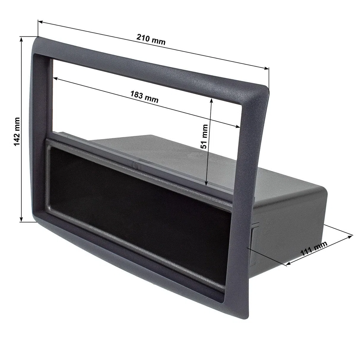 tomzz Audio 2445-025 Panel de Radio Compatible con Renault Megane II 2002-2009 Negro