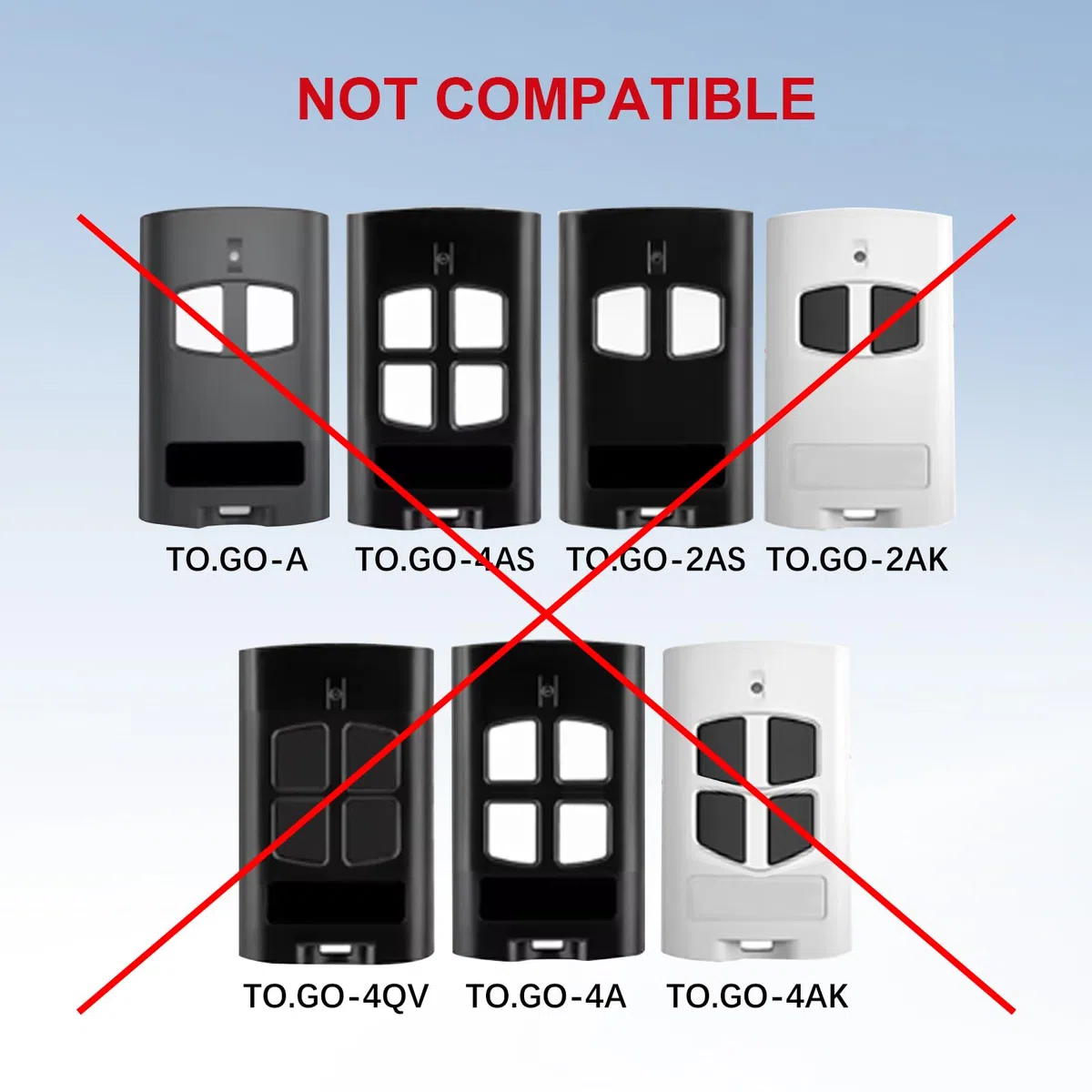 433,92MHz Mando Garaje Universal,2 unidades de mando a distancia para to.GO 2WV 4WV,IO.2WV,LO.T2WMR,T2 WV,T4 WV,CUPIDO-2,CUPIDO-4,4 Canales Clonador Mando Garaje Inalámbrico