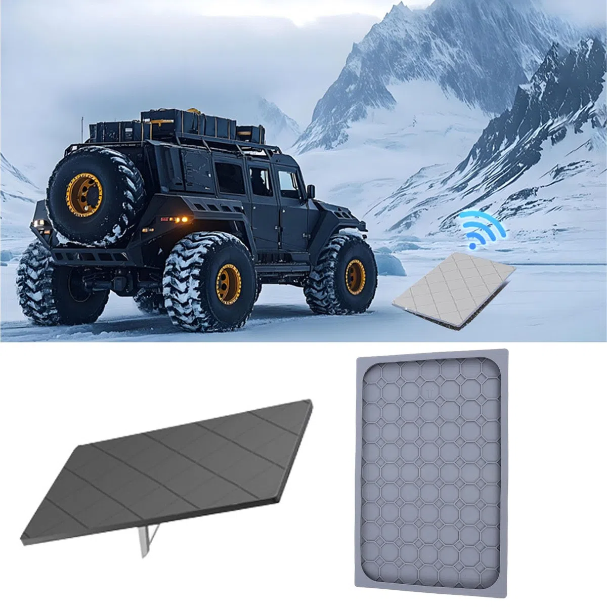 Funda Protectora de Silicona para Plato Estándar Gen 3, Funda Impermeable para Antena Satelital para Granizo y Lluvia, Diseño Hexagonal a Prueba de Golpes, sin Bloqueo de Señal (gris oscuro)
