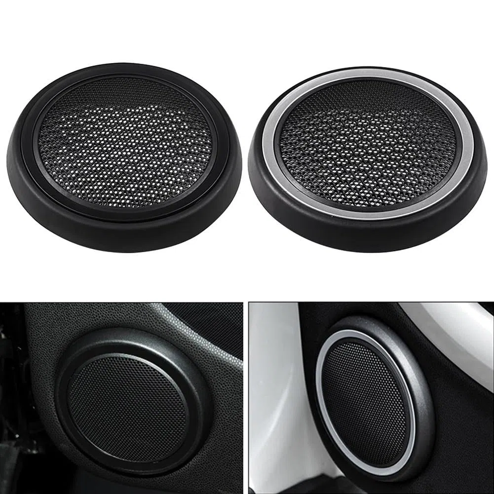 Oceanlend Cubierta para altavoz de puerta delantera de coche, para MINI CLUBMAN R55 para MINI Cooper R56 modelos de 2007 a 2015, 51412753333 51412756567 (galvanizada)
