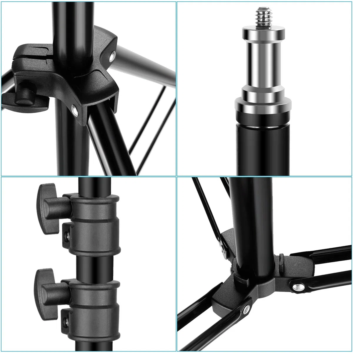 NEEWER Soporte de luz Resistente 92-200 cm, trípode Estable Ajustable para reflectores, softboxes, luz, Paraguas con Capacidad de Carga de hasta 8 kg