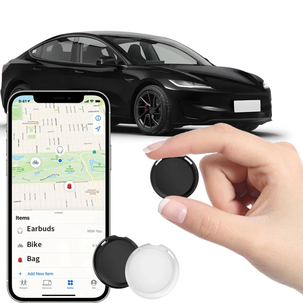 2 Pack GPS Coche Localizador Funciona Con Find My (solo iOS)Mini Rastreador GPS Para Niños Motocicletas en Tiempo Real Global Seguimiento Del Localizador Automóviles Sin Tarifa Mensual Sin Suscripción