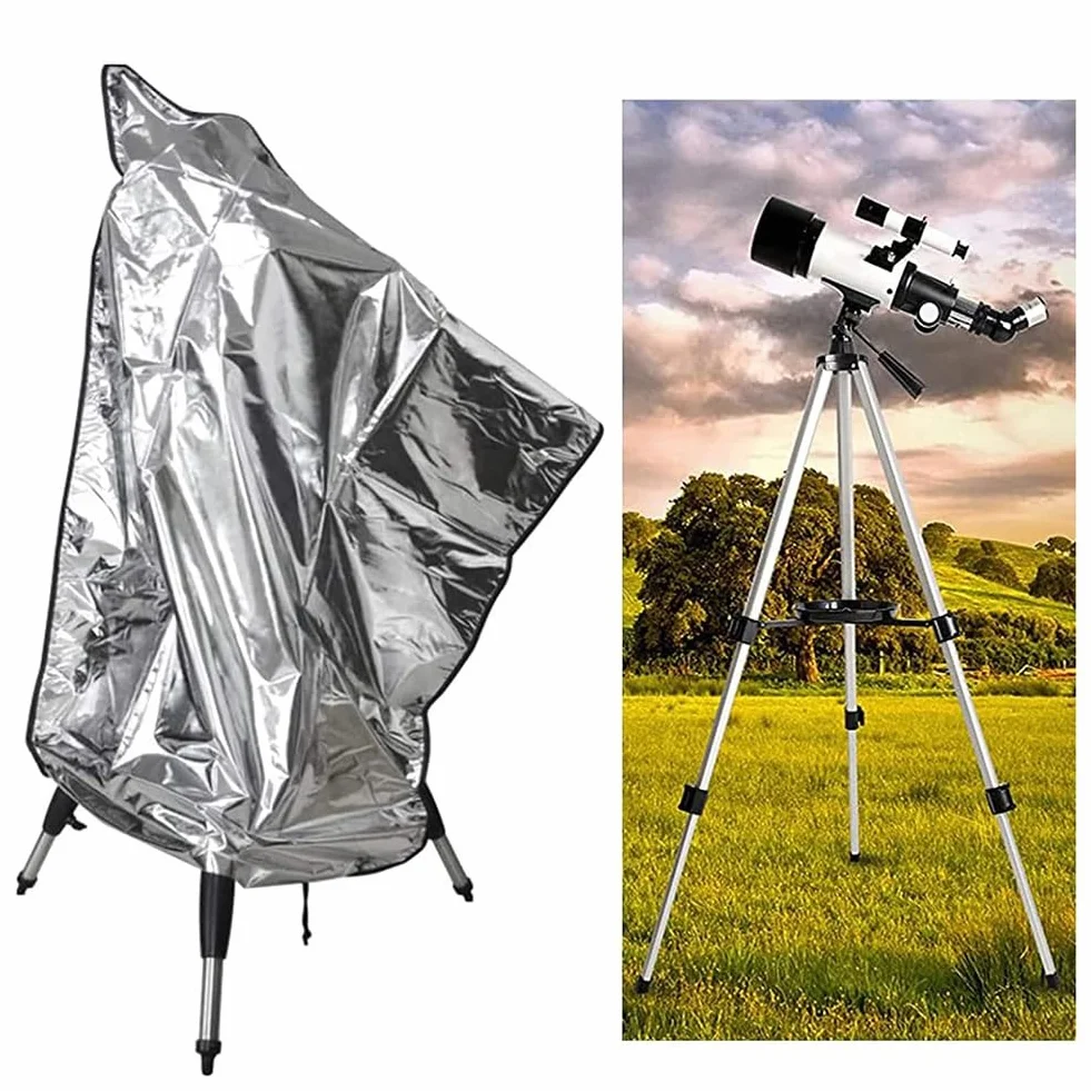 protectora telescópica con banda de fijación, tu telescopio de la humedad y la humedad, 47 x 63/160 x 120 cm, plata