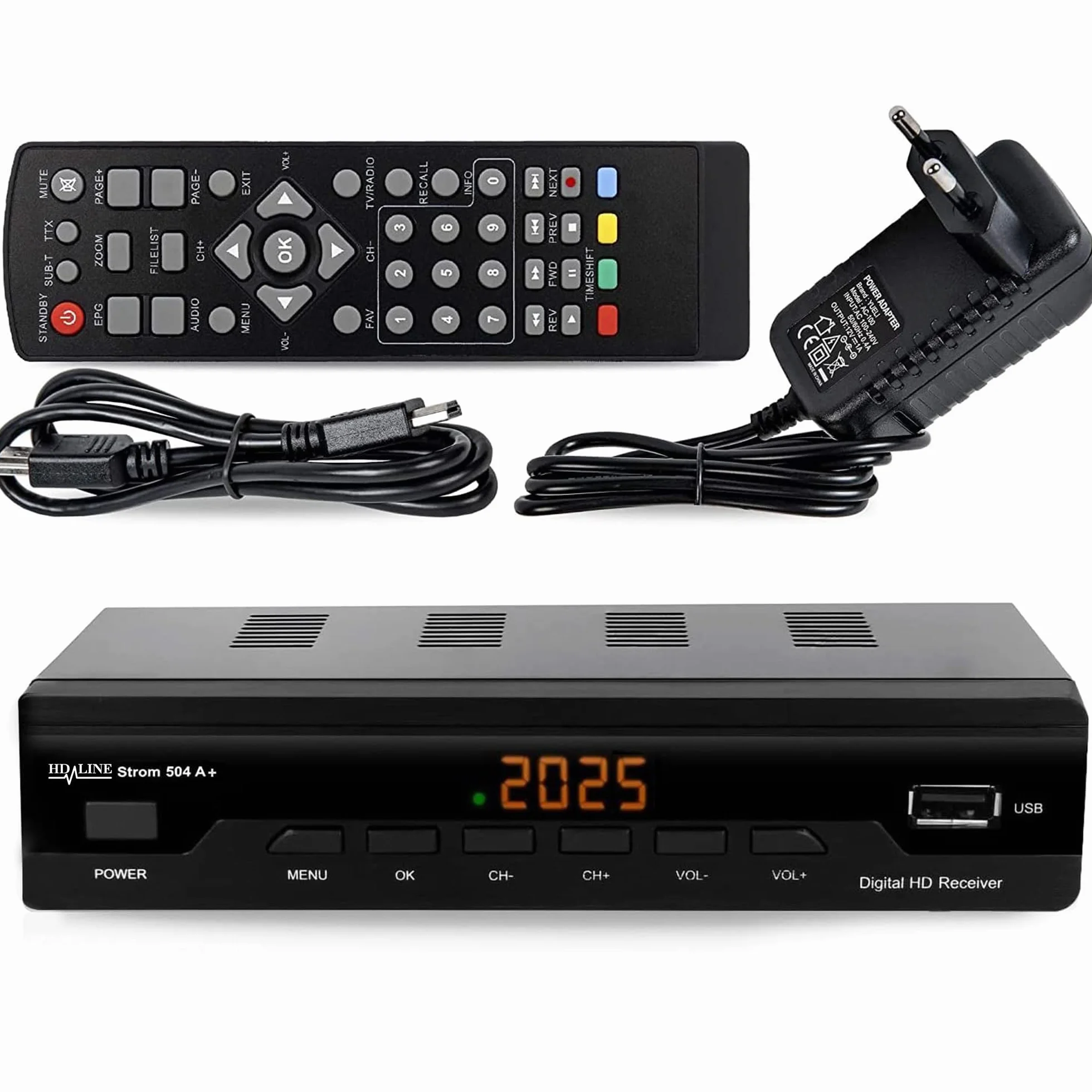 Strom 504 Decodificador Digital Terrestre – TDT / DVB T2 / Full HD / HDMI / Receptor TV / USB / H.265 HEVC / TDT Television / DVB-T2 / 4K