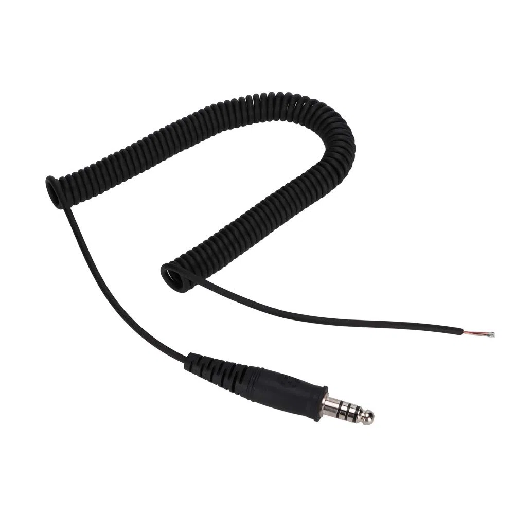 Cable de Repuesto DIY, Cable para Auriculares de Helicóptero Nexus U174 Adaptador de Resorte U 174 U Conector Militar