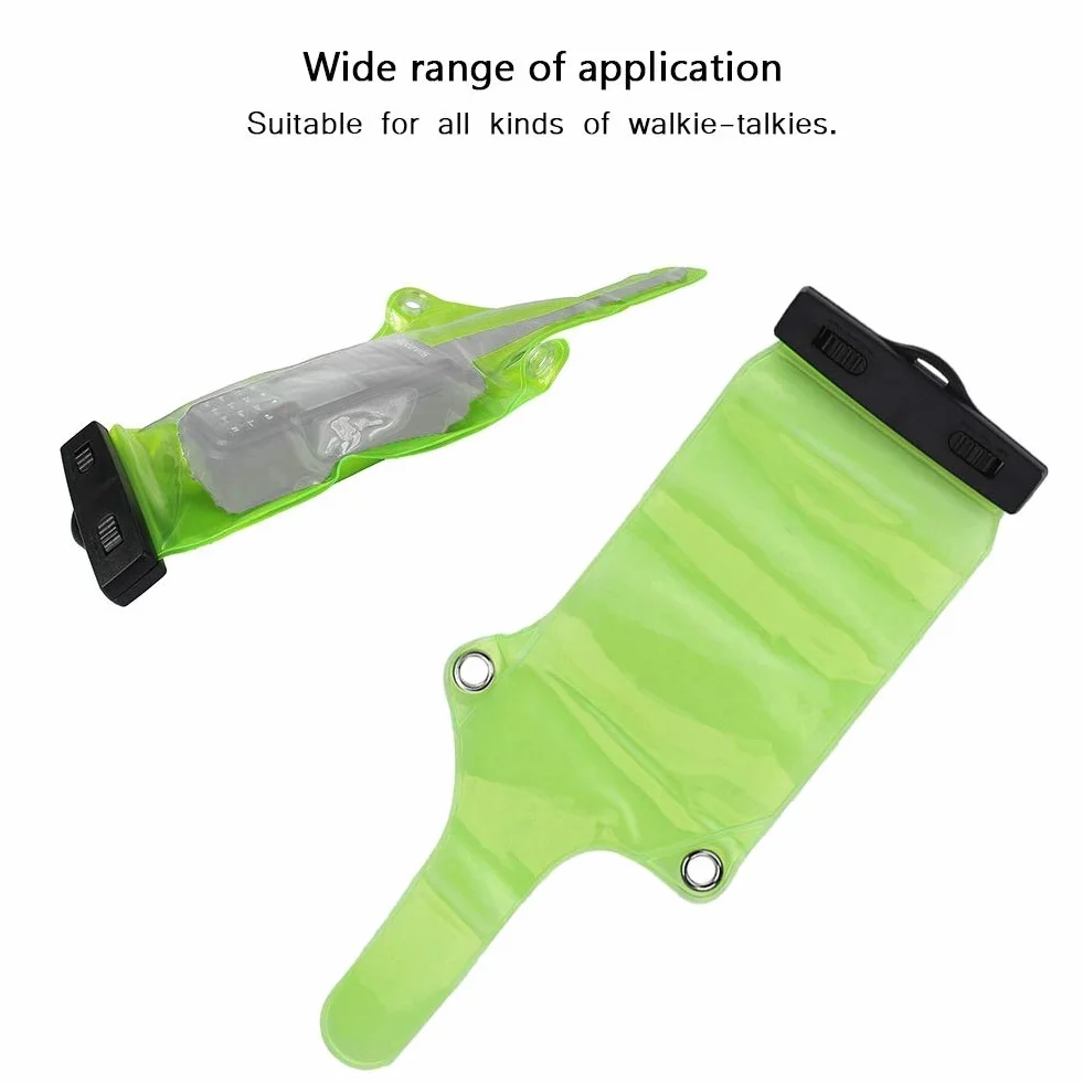 Funda Impermeable Walkie-Talkies, 2 Piezas Bolsa de Almacenamiento portátil con Radio bidireccional con Correa de Ajuste para Walkie Talkie UV5R/UV82/BF-888S